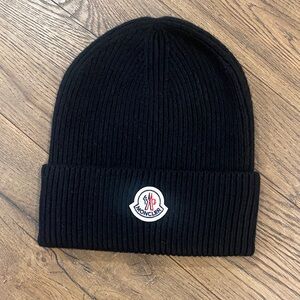 Moncler Classic Black Knit Beanie